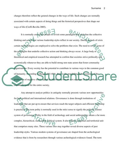 Peer Polity Interaction