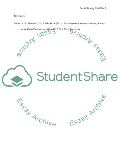 South During the Civil War