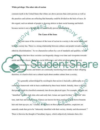 The Existence of the Issue of Racism in a Society