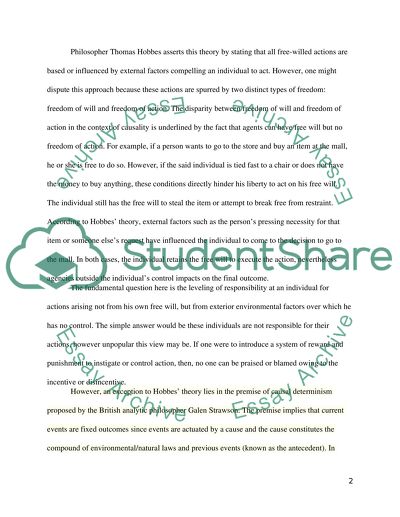 Free Will, Determinism and Moral Responsibility