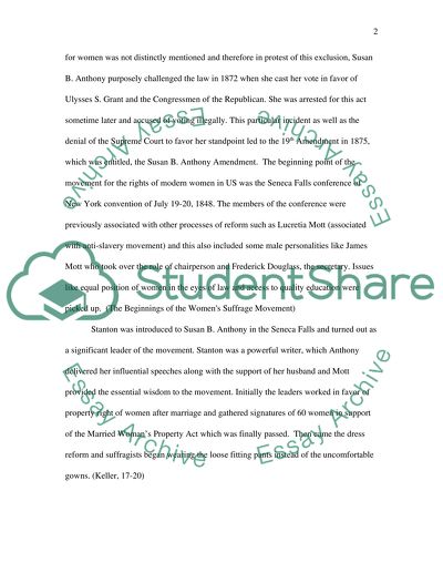 Women Suffrage and Civil Rights Movement