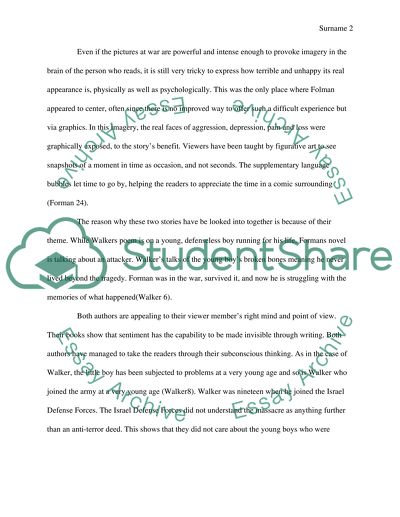 Juxtaposition of Waltz with Bashir and Alice Walker Poem Thousands of Feet Below You