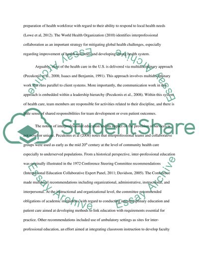 Nursing - Interprofessional Education