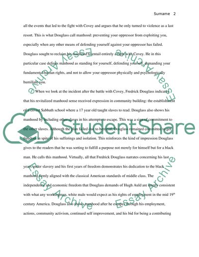 How does Douglass define manhood