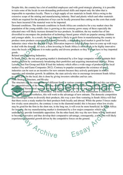 South Africa Factor Conditions