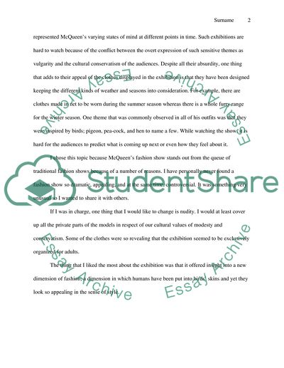 Alexander McQueen Savage Beauty Exhibition