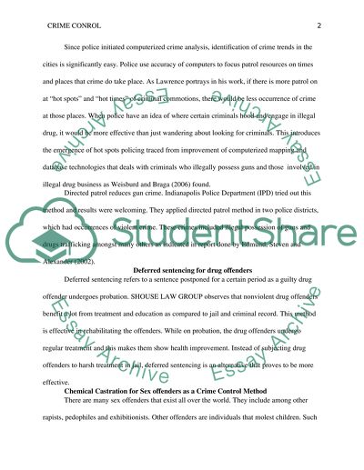 The crime control methods