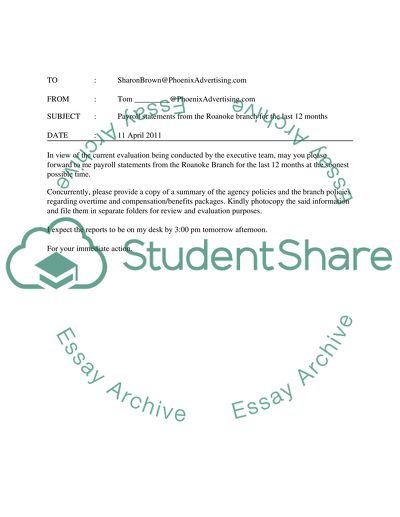 Interoffice memorandum