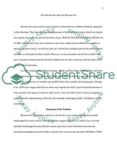 IQ Test Results May Not Measure Up