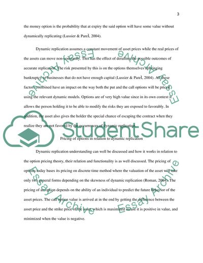 Ff options can only be priced because they can be replicated, why do we need them