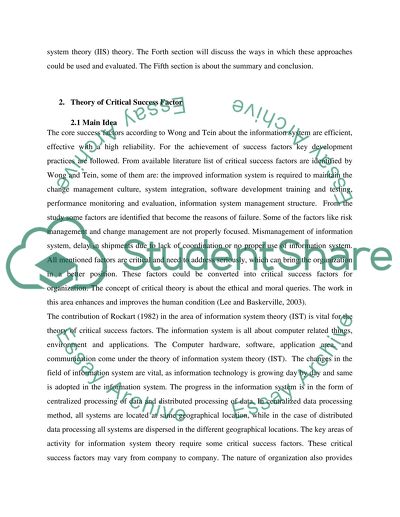 Information System Theories