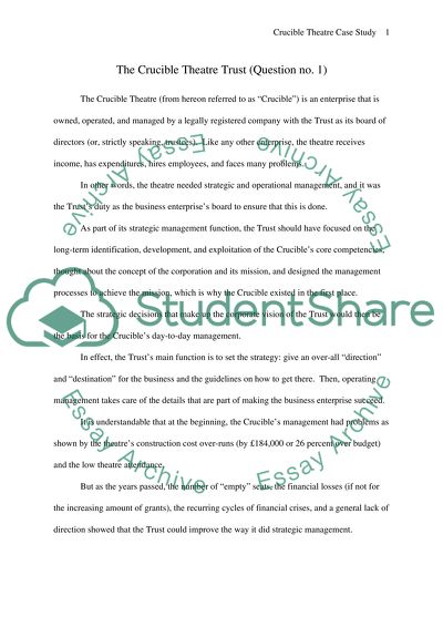 The Crucible Theatre Case Study