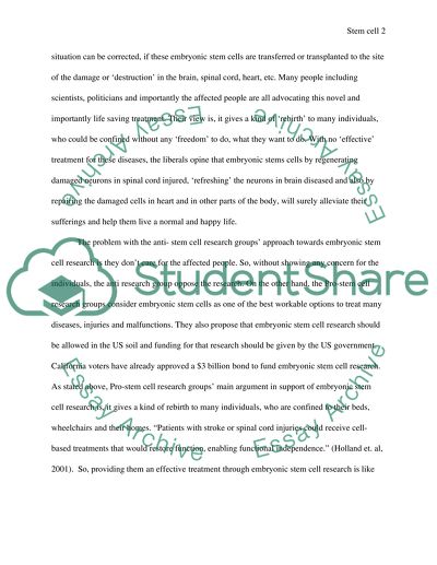 Why stem cell research is right