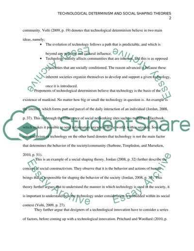 Technological Determinism and Social Shaping Theories