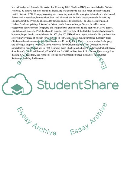 Multinational Fast Food Company KFC