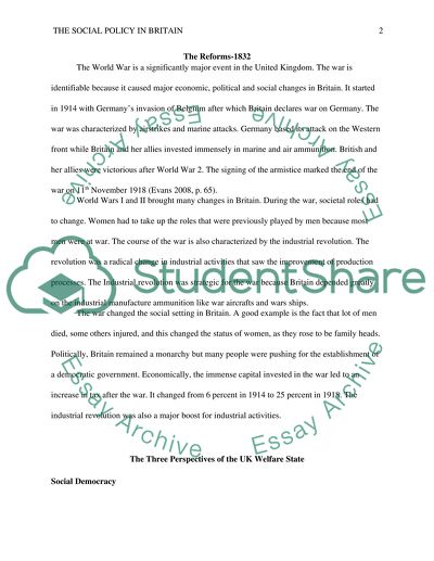 The Social Policy in Britain