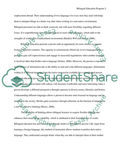 Advantages and Disadvantages of Bilingual Education Program