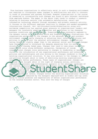 How employees react when facing organization change and what HR manager should do