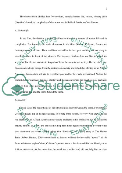 The Human Stain, the Film by Robert Benton