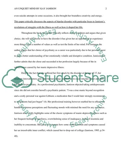 The Book An Unquiet Mind