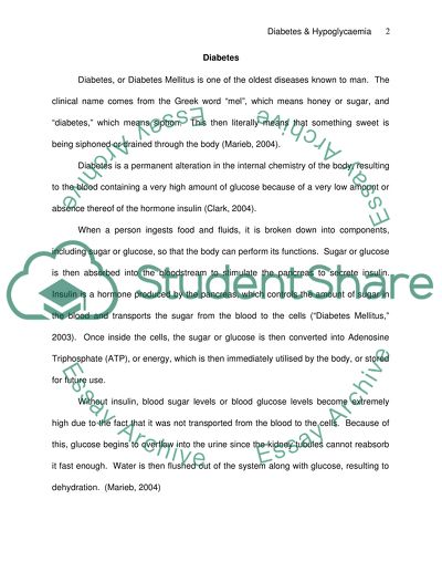 Diabetes , hypoglycemia