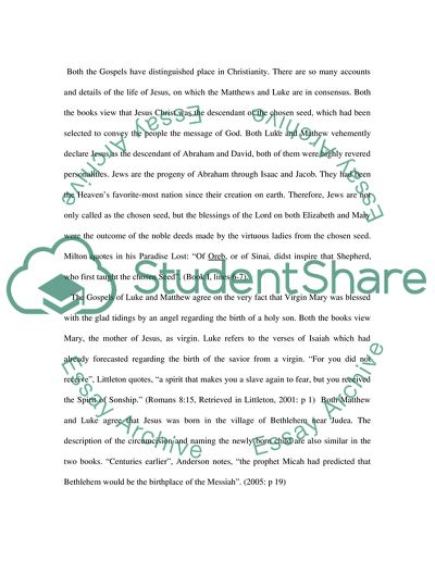 Jesus in the Gospels of Matthew and Luke