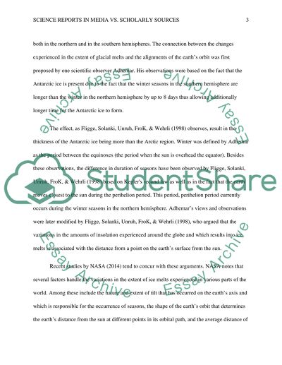 Science report in Media vs. Scholarly Sources