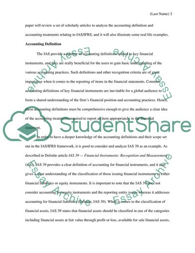 International Financial Reporting Standards and International Accounting Standards