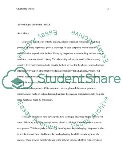 Advertising to Children in the UK