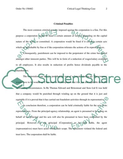 Corporations and Criminal Responsibility