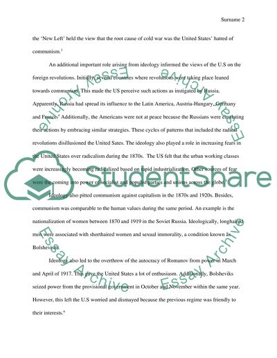 The Role of Ideology in American-Russian Relations between 1881 and 1920