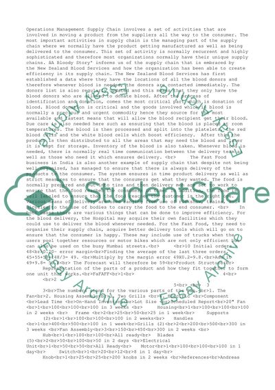 Operation management