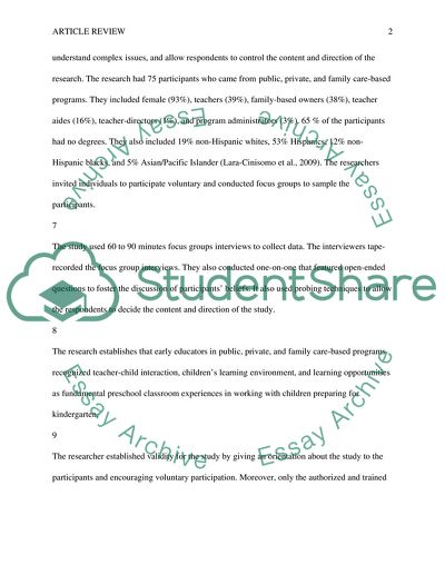 A qualitative study of early childhood educators beliefs about key preschool classroom experiences