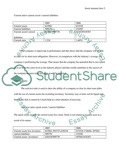 Accounting and Working Capital of Wholefoods