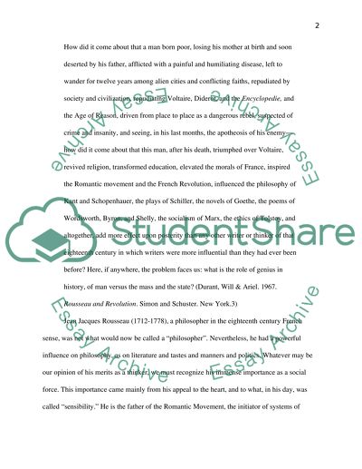 Notion of Social Contract by J.J. Rousseau