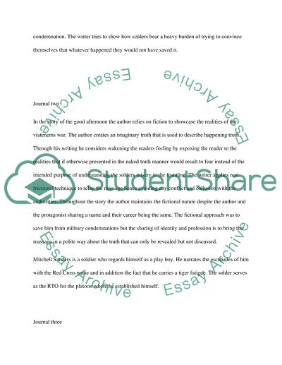 Reading Journal- The Things They Carried