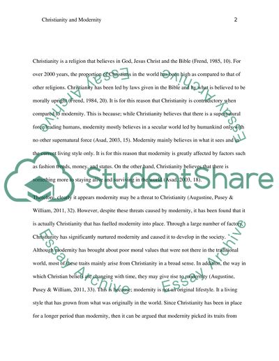 Christianity and Modernity