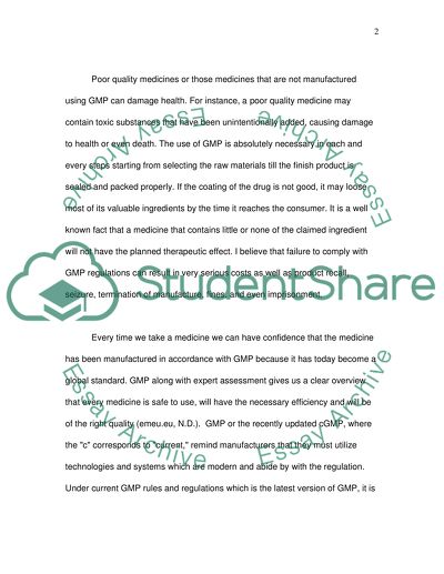 The Impact of GMP on the Job and Work Environment