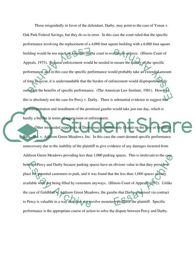 Contract between Percy and Darby