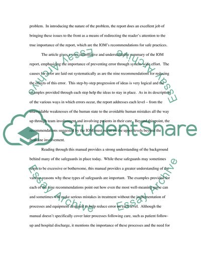 Patient Safety and Medical Community