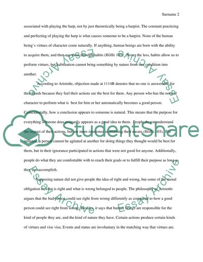 Aristotles Responsibility