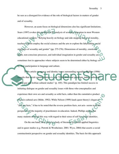 The Issues of Sexual Identity