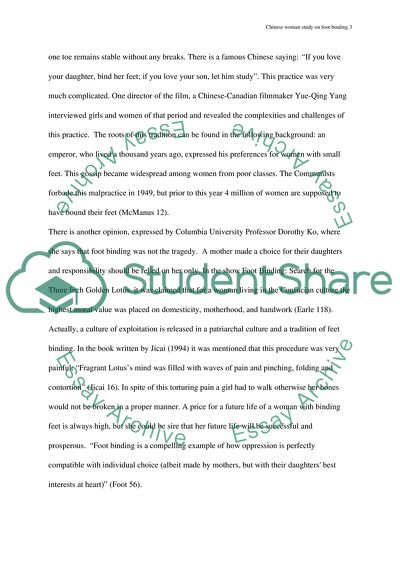 Chinese Woman and Foot Binding