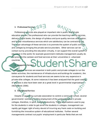 Educational Services in Community Colleges