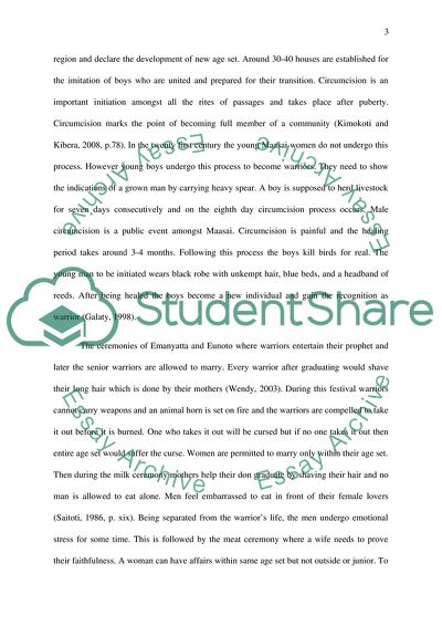 Rites of Passage - Maasai and Akan Communities