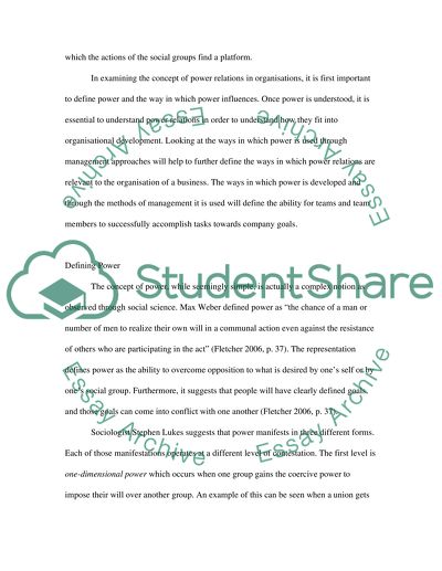Effect of Power Relations on Organizational Development