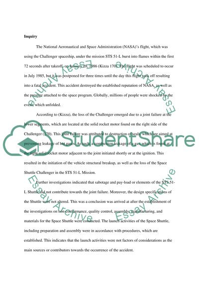 The Failure of the Launch in Thiokol and NASA