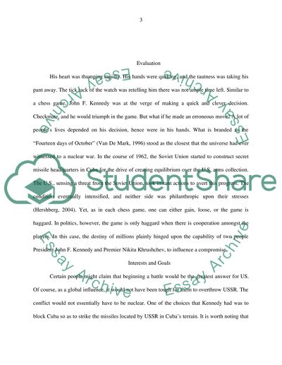 The Cuban Missile Crisis in 1963. The Role of Diplomacy in Preventing the 3rd Word War