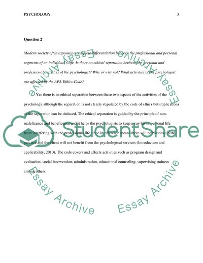 Origins of Ethics and the APA Ethics Code