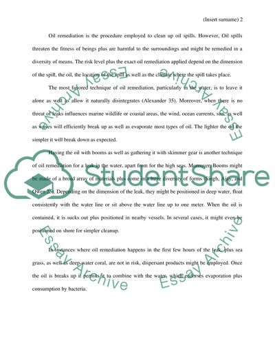 Bioremediation Questions